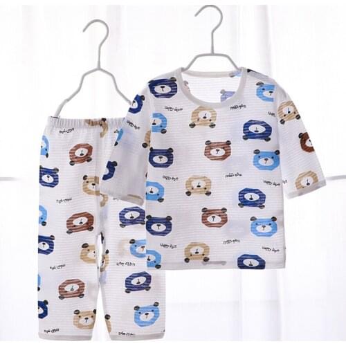 2 Pieces Autumn childrens pajamas sets boys sleepwear baby girls clothes pyjamas For 2 4 6 8 10 12 Age pijamas cotton nightwear