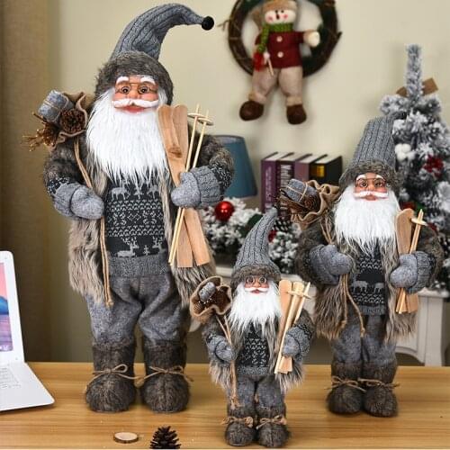 30/45/60 Cm Santa Claus Doll Christmas Decoration New Year Gift Christmas Tree Decor Creative Plush Santa Claus Toy Ornaments