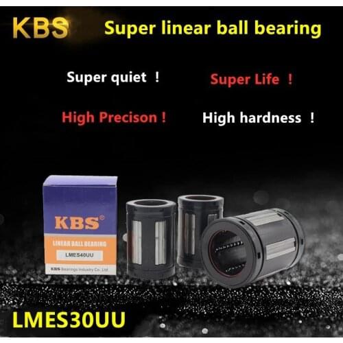 50pcs KBS super Linear Bearing LMES30UU 30*47*68mm Plastic linear ball bearings bushing for 30mm linear rod shaft CNC parts