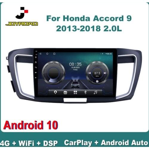 10" For Honda Accord 9 2013-2018 2.0L Android 10 Carplay Auto 4G Sim WiFi DSP RDS Car Radio Multimedia Video Player GPS 2Din