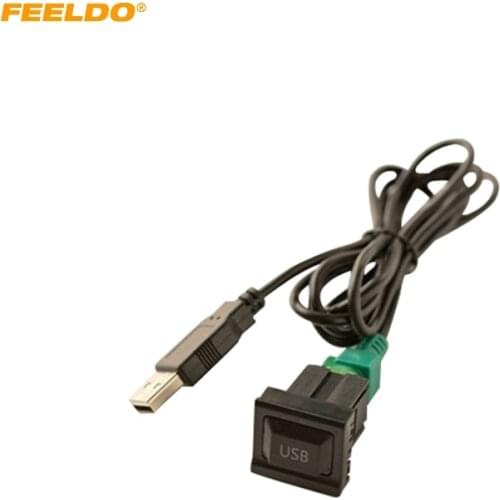 FEELDO Car Audio CD Changer 2.0 USB Cable With Switch Adapter For Volkswagen Skoda Audi RCD510 RCD310 RNS315 #HQ7036