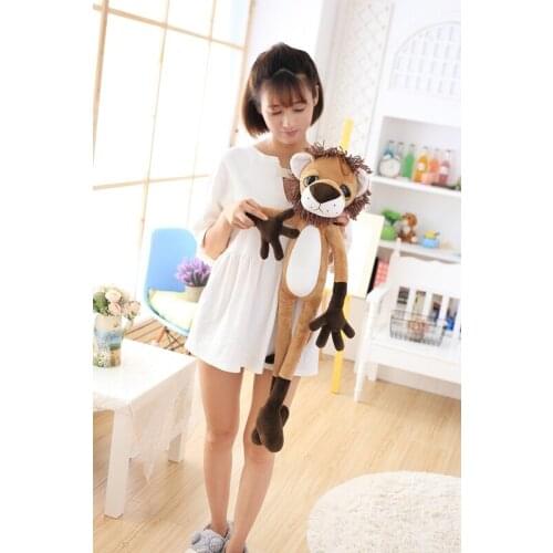 Large 80cm cartoon lion plush toy throw pillow birthday gift b0897