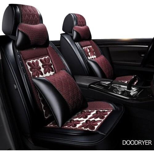 DOODRYER flax car seat covers For audi a6 4f a4 a3 a5 q3 q5 q2 lada xray mitsubishi pajero skoda octavia nissan leaf seat cover