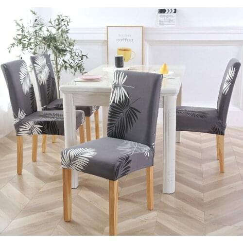 Chair Covers Spandex Elastic Removable Chair Cover Stretch Anti-dirty Wedding Seat Covers Dining Housse De Chaise 1/2/4/6PCS
