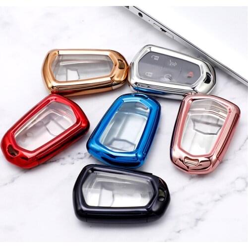360° Protection TPU Car Key Case For CADILLAC CTS Escalade SRX ATS STS XTS CT6 XT5 Key Cover Anti-wear Transparent Key Shell