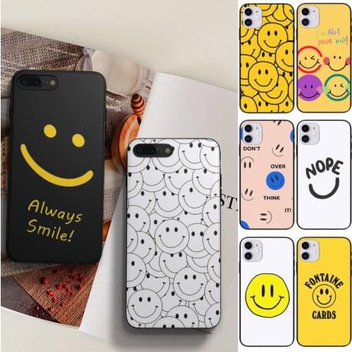 Fashion Cartoon Smile Face Phone Case Fundas Shell Cover For Samsung A51 A52 A71 A72 A80 A91 A20E A32 A31 A21 A11