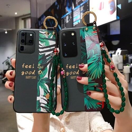 For Samsung Galaxy A51 A50 A71 A70 A20 A30s 40 81 41 S20 Ultra S10 Lite S9 S8 Plus Note 20 10 plus Lite Wrist Strap Phone Case
