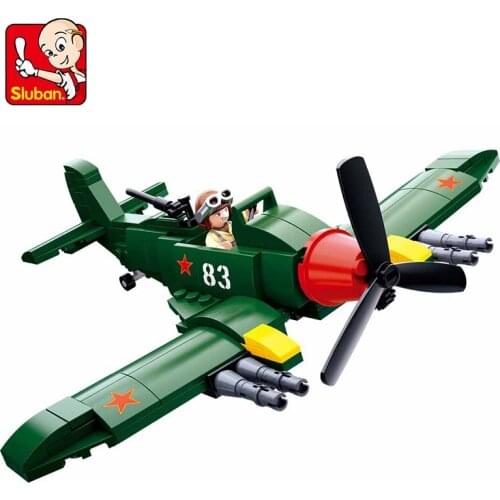 Sluban Boy Assembled Building Blocks Childrens Educational Toys Aviation Il 2 Military Series B0683