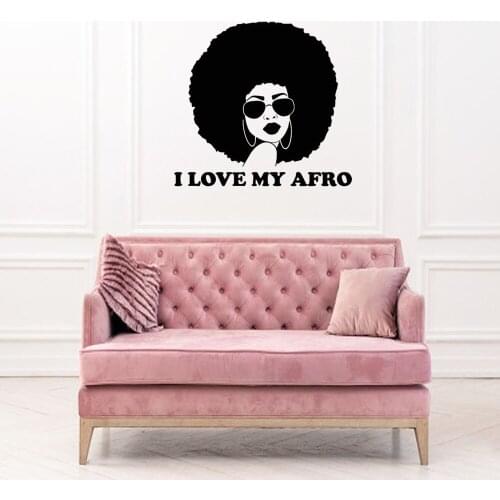 Beautiful black lady Wall Sticker quote woman Wall Decal home decor For Beauty Salon Vinyl art mural dw20139