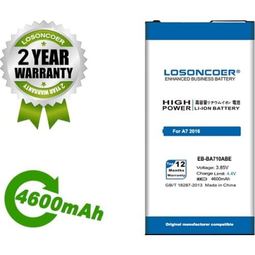 LOSONCOER Battery EB-BA710ABE 4600mAh For Samsung GALAXY A7 2016 A7109 A710 A710F A7100 Mobile Phone Battery