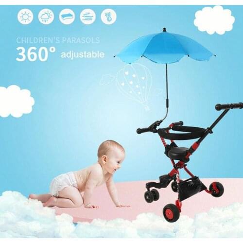 Mult-color Adjustable Stroller Umbrella Rain UV Protection Baby Pram Sun Shade Parasol Anti-Sai Umbrellas For Strollers Tool