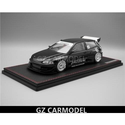 IG 1:18 Honda PANDEM CIVIC EG6 Rocket Bunny Modification Black Collector Edition Metal Diecast Model Toy