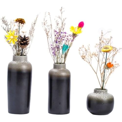 Fashion Chinese Ceramic Vase Decorative, Set of 3 Flower Bud Vases For Home Decor