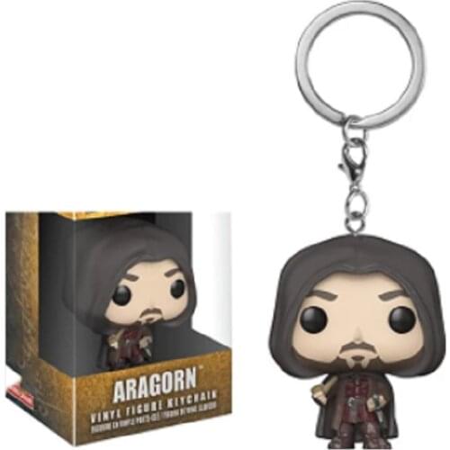 Cartoon The Lord Of The Rings Aragorn Pocket Keychain Vinyl Action Figures Model Toys For Children Christmas Gift