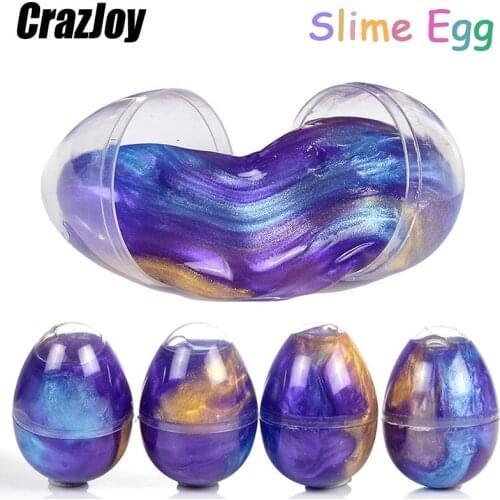 Ball Crystal Fluffy Slimes Cloud Glue Soft Polymer Clay For Slimes Kids Slimes Egg Anti-stress Light Plasticine Antistress Toys
