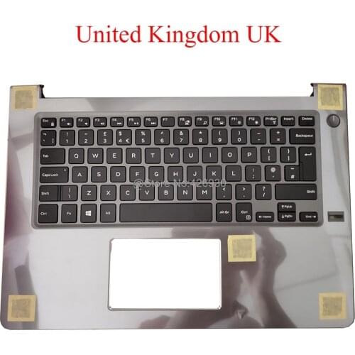 Laptop Palmrest Backlit UK SP IT keyboard For DELL For Vostro 14 5468 V5468 P75G 0D9GDC 08Y8XR 0WV06N 0XCW23 0V2N97 0D3HD8 ne