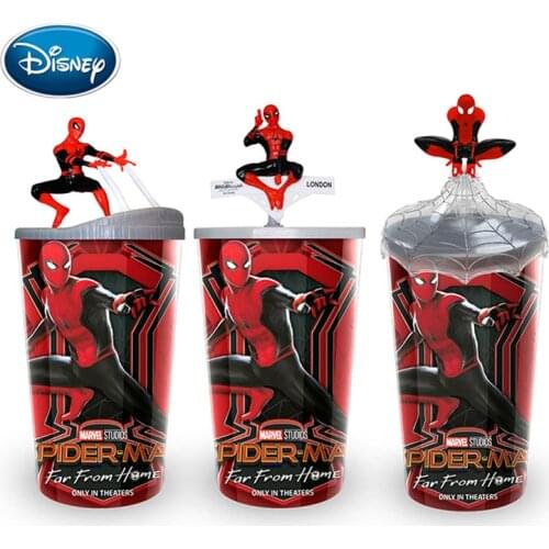 Disney Kids Original Aengers Movie Spiderman Figure Cartoon Cups Toys Avengers Water Cups Gift Toys for Children