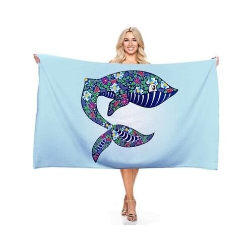 Seaworld Digital Printed Beach Towel Quick Drying Soft Absorbention Water Sport Gym Towels Yoga Blanket Bath Shower Towel