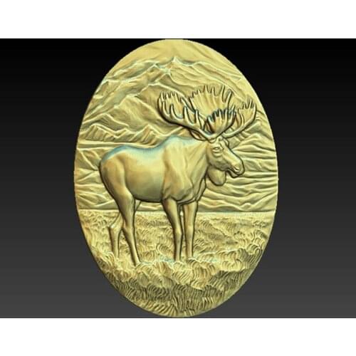 3d model STL relief for cnc or 3D printers in STL file format deer