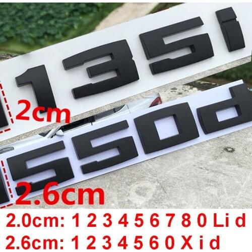 DIY Matte Black for BMW M M1 M2 M3 M4 M5 M6 X1M X2M X3M X4M X5M X6M M550d M50i M135i M240i M335d Emblem Car Trunk Badge Sticker