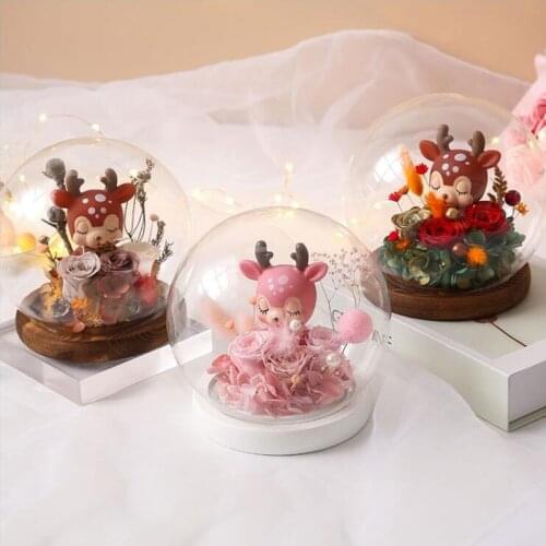 8sets/pack Diameter=10cm Small Size Different Base Glass Dome Vase Home Decoration Glass Dome Friend Gift Wedding Decoration