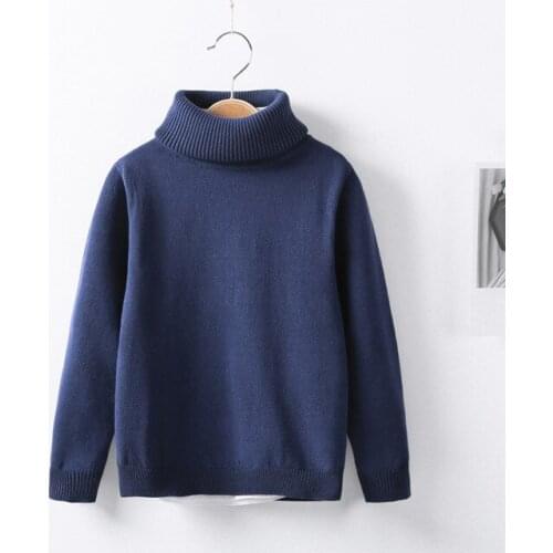 Baby Girls boys Winter Turtleneck Sweaters Colthes Autumn Children Clothing Pullover Knitted Solid Kids Sweaters