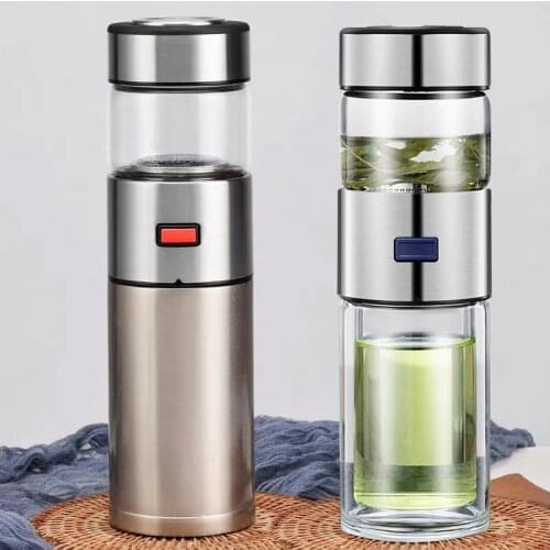 Thermos Cup Stainless Steel Heat Water Bottle Vacuum Flask Tea Filter Separation Glass Mug Travel Coffee Insulated Business Mugs