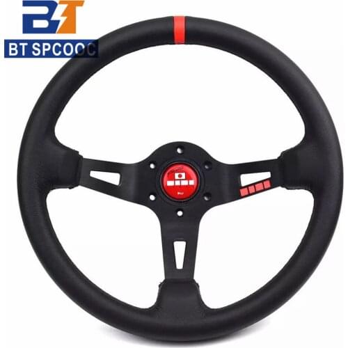 Universal 13inch Car Steering Wheel Leather Deep Steering Wheel 330mm High Quality 2020 Drift Stering Wheel With LOGO