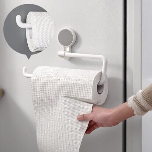 1pc Kitchen Paper Holder Sticke Rack Roll Holder for Bathroom Towel Rack Estanterias Pared Decoracion Tissue Shelf Organizer