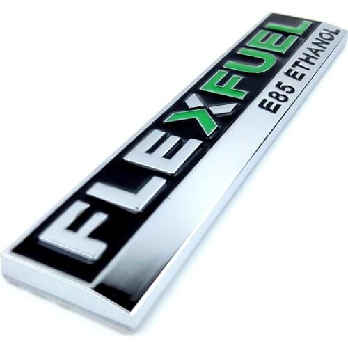 1PC FLEX FUEL E85 ETHANOL Car Sticker For Clean Energy Vehicle Metal Auto Body Truck FLEXFUEL Decal 3D Badge Emblem Accessories