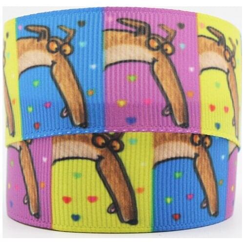 16-75 MM Dachshund Printed Grosgrain Ribbon DIY Handmade Materials Hair Accessories Wedding Gift Wrap Tape