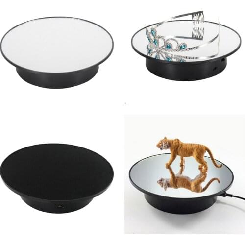 2 Lot Electric 360° Rotating Retail Jewelry Display Stand W/ Velvet