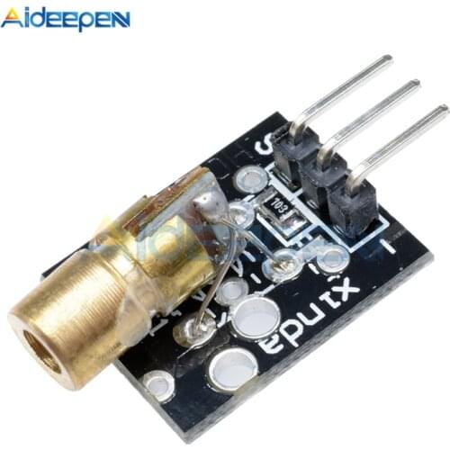 DC 5V KY-008 650nm Laser sensor Module 6mm 5V 5mW Red Laser Dot Diode Copper Head For Arduino DIY Kit