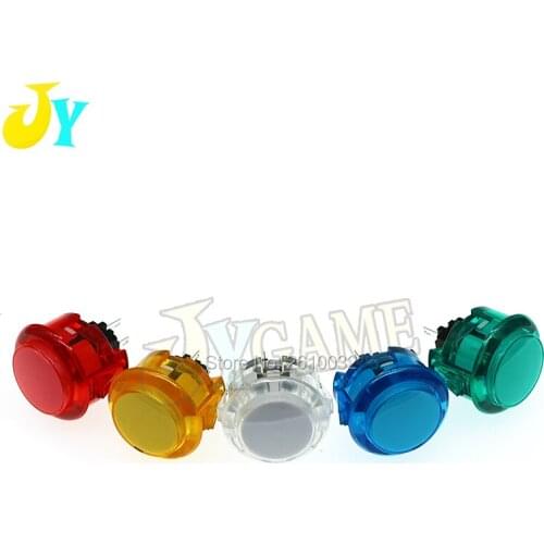 50pcs 30MM Clear Push Button Arcade Start Button With Microswitch For Jamma Mame PC PS3 DIY Kit