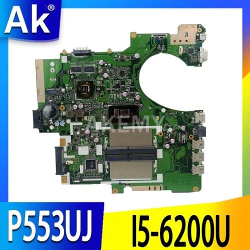 90NX00S0-R00020 For Asus P553UJ P553UF PRO553U PRO553UJ P553U Mainboard Laptop Motherboard W/ I5-6200U/6198U GT920M/2GB