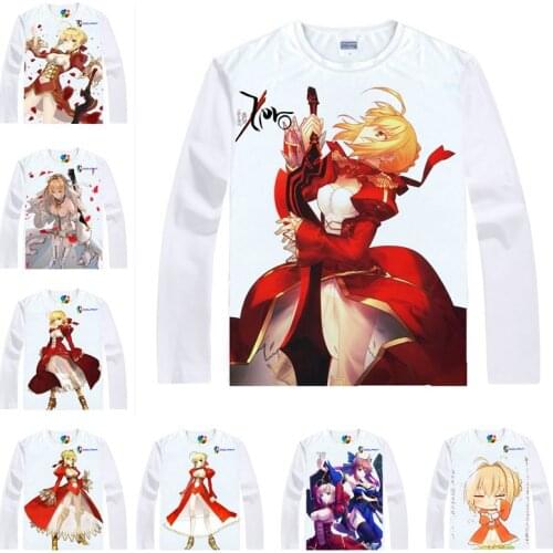 Coolprint Anime Shirt Fate Stay Night T-Shirts Multi-style Saber Nero Claudius Caesar Augustus Germanicus Cosplay Hentai Shirts