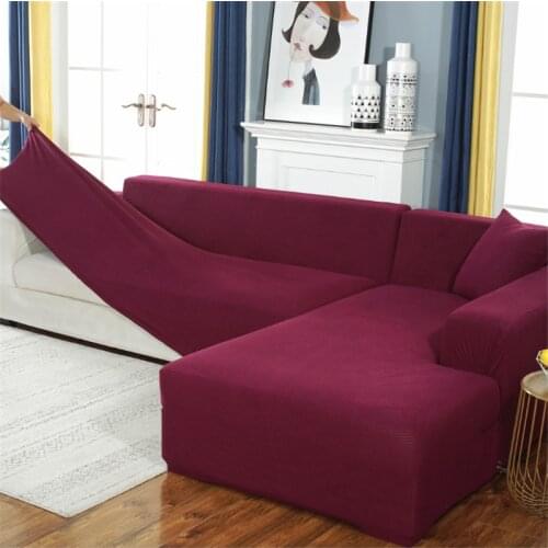 Velvet sofa covers for living room solid sectional elastic sofa cover home decor fundas sofa slipover top quality