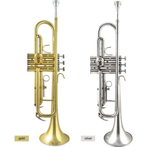 Trumpet Bb Flat Brass Exquisite with Mouthpiece Gloves Free Shipping Musical Instruments JBTR-300