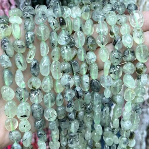 5-12mm Irregular Natural Prehnites Loose Spacer Beads For Jewelry Making DIY Bracelet Earrings Necklace Accessories 15'' Strands