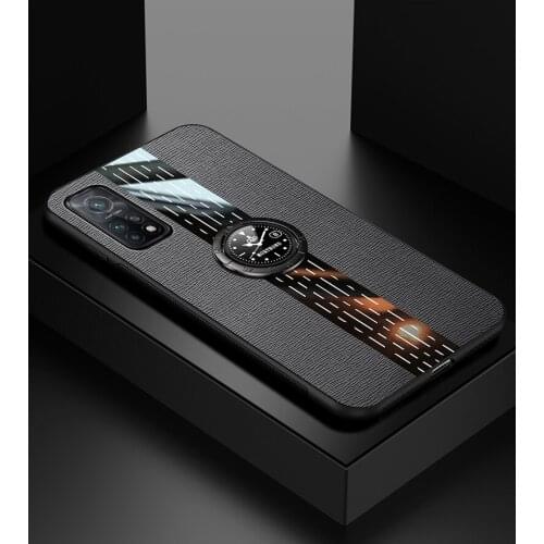 For Xiaomi Mi 10T Pro Case Luxury Hard Cloth With Ring Stand Magnet Slim protective Back cover for xiaomi mi 10t 10tpro mi10T