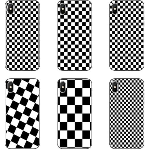Black and White Plaid For Xiaomi Redmi Note 6 5 5A 4 3 pro S2 5 plus 6A 4A 4x Pocophone F1 cover case