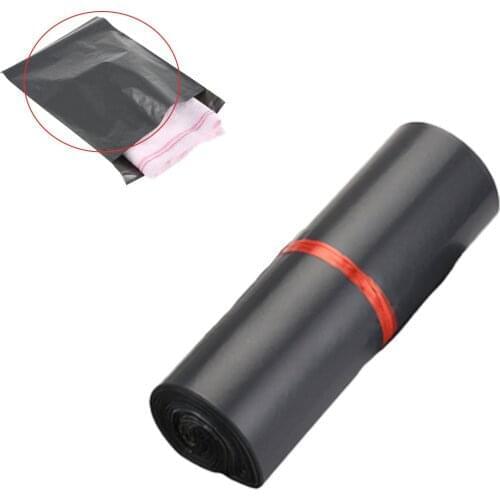 100Pcs/Lot Black PE Plastic Mailer Shipping Package Envelope Bag Self Adhesive 17*25cm Poly Currier Pouch Product Packaging Bags