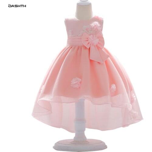 OASHTH Childrens skirt new baby one-year-old wash dress birthday gift trailing flower fluffy princess dress