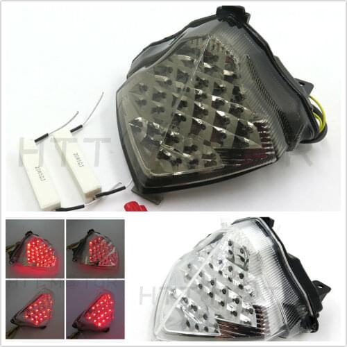 Aftermarket free shipping motorcycle parts LED Tail Brake Light turn signals for Yamaha YZF R1 YZFR1 YZF-R1 2004-2006 CLEAR