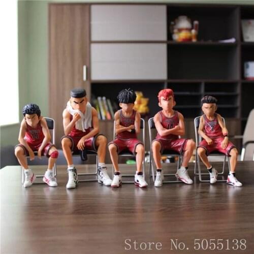 Slamdunk Figures Anime Takenori Akagi Hanamichi Seating Sit on the bench Style SHOHOKU Basketball Team Action Figures Figurine