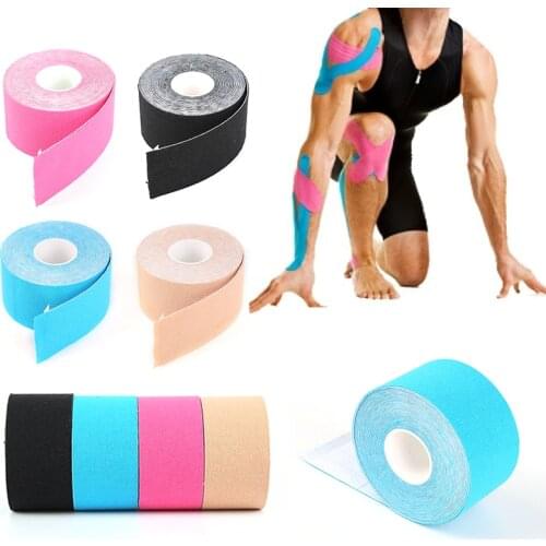 3.8cm*5m Cotton acrylic glue roll adhesive tape Sports injury muscle strain tapes first aid Muscle strain stickers