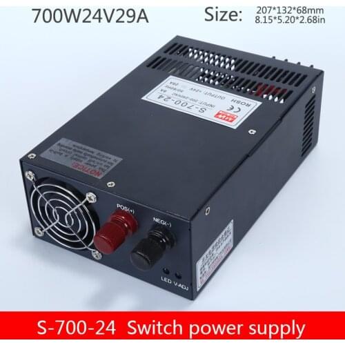 Switching power supply S-700W-24V 12V 36v 48v 600W monitoring LED light with light box transformer DC