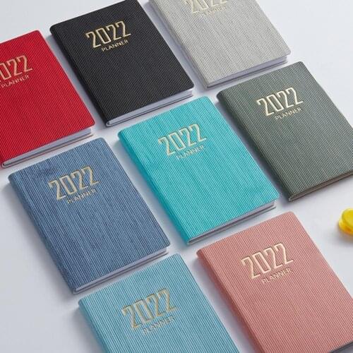 2022 Pocket Notebook Portable Time Management Small Size Schedule Book A7 Mini Notebook Daily Personal Planner for School