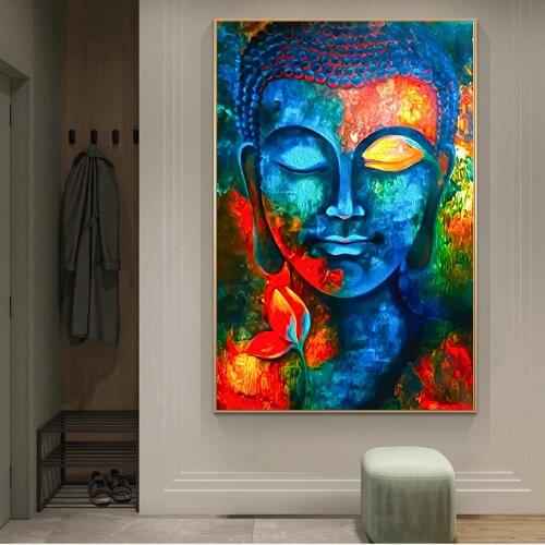 Canvas HD Printed Painting Colorful Buddha Statue Gift Cool Wall Art Poster Home Decor Pictures Living Room Modular No Framework