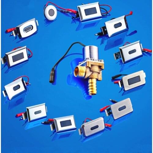 Ceramic integrated urinal flush valve,AC and DC induction toilet urinals,automatic Sensor Induction standing urinal,J18039